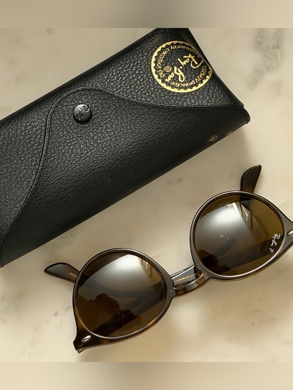 Ray-Ban  Havana Polarized Sunglasses